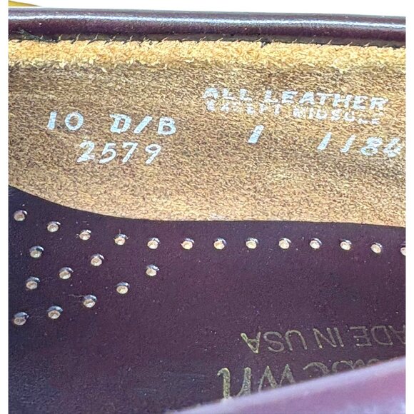 Vintage Hanover 2571 Oxblood Leather Tassel Kiltie Loafers - Picture 5 of 9